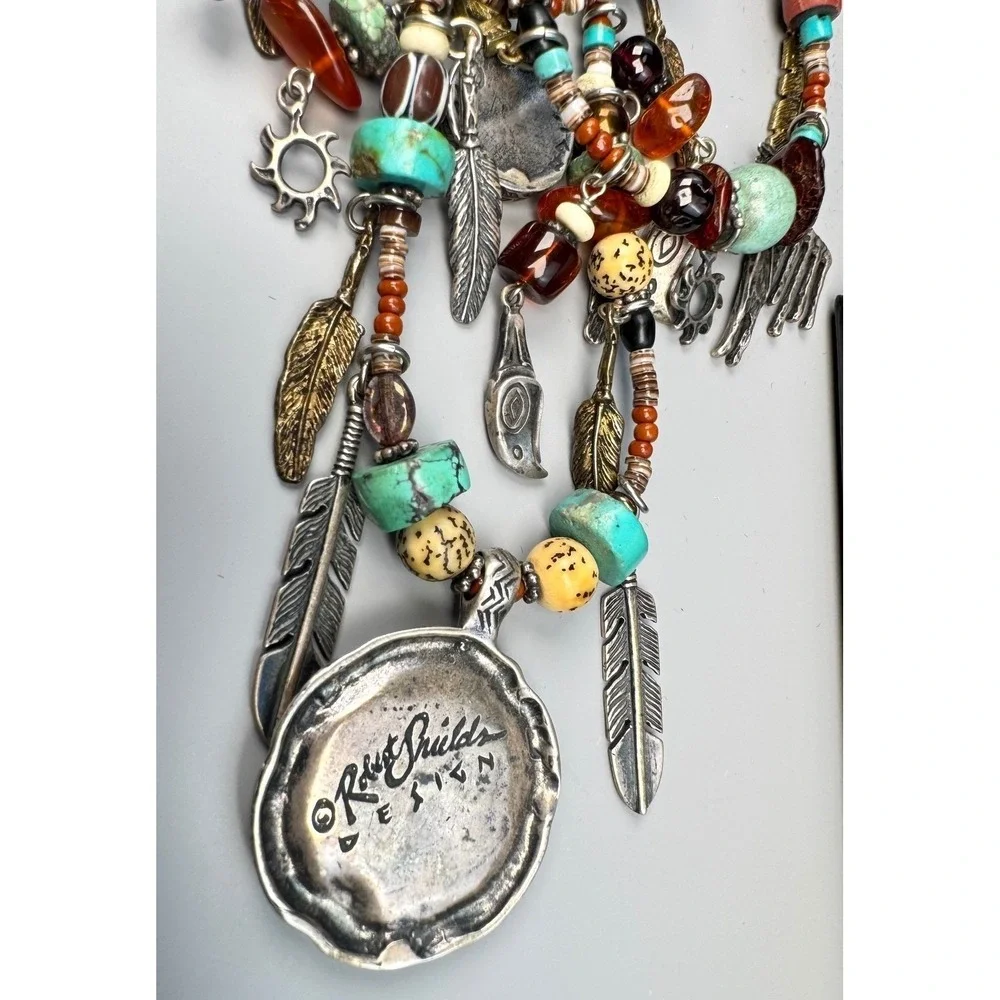 Robert Shields Sterling Silver Spirit Collection 3 Strand Necklace Massive 202g